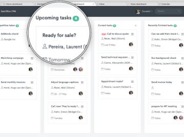 SpinOffice Taken dashboard
